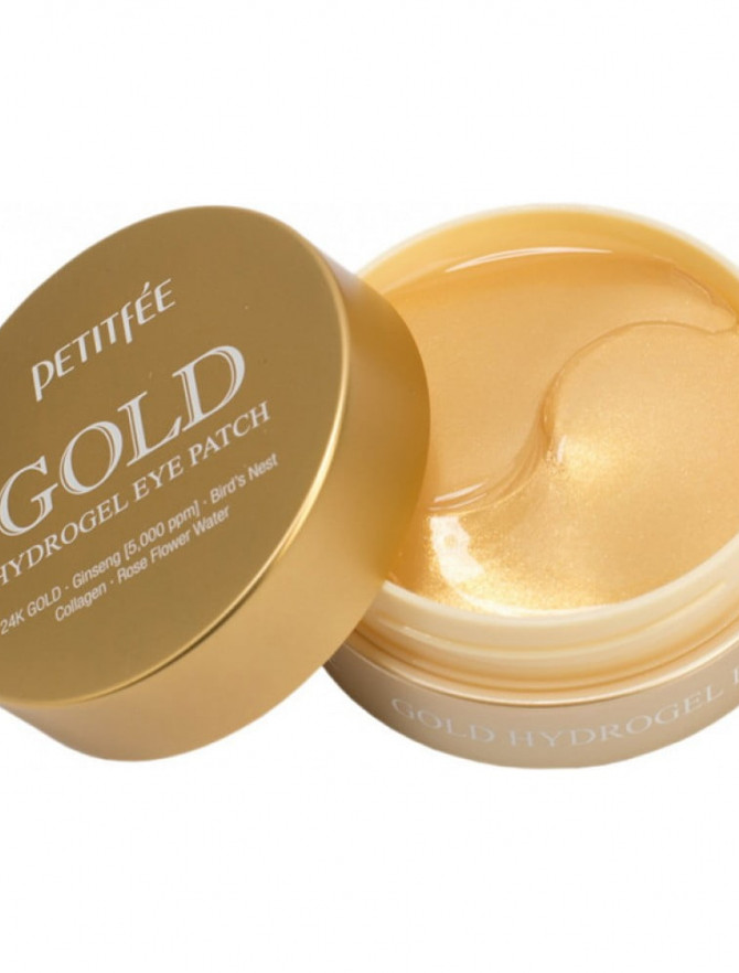 Гидрогелевые патчи для глаз с золотым комплексом +5 - PETITFEE Gold Hydrogel Eye Patch фото 2, цены, отзывы
