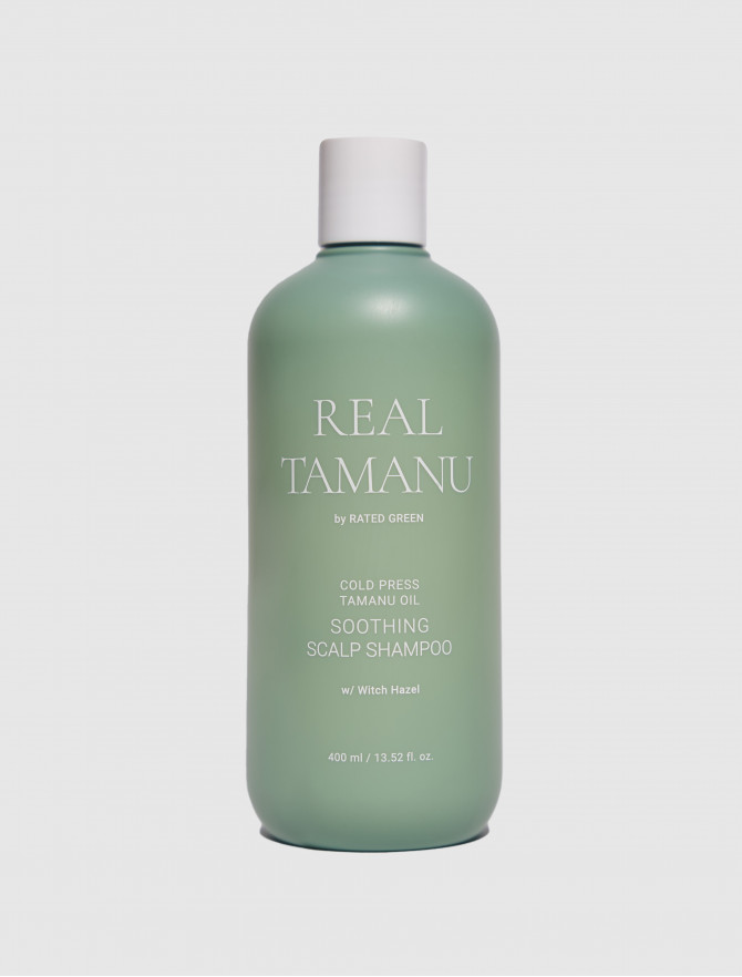 Успокаивающий шампунь с маслом тамана RATED GREEN Real Tamanu Cold Pressed Tamanu Oil Soothing Scalp Shampoo 400мл фото 1, цены, отзывы