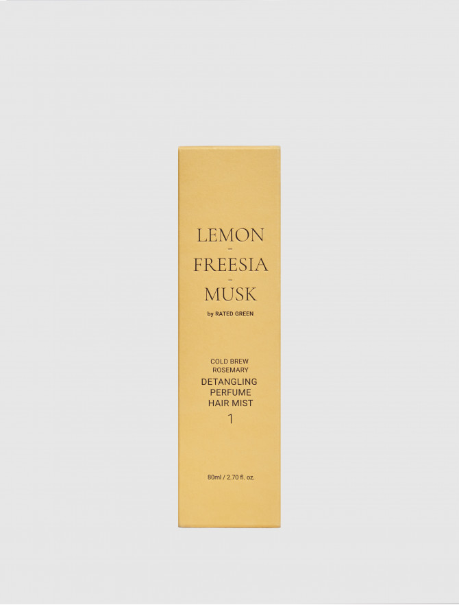 Парфюмированный мист для волос 1 лимон-фрезия-мускус RATED GREEN Detangling Perfume Hair Mist-1 Lemon-Freesia-Musk 80 мл фото 1, цены, отзывы