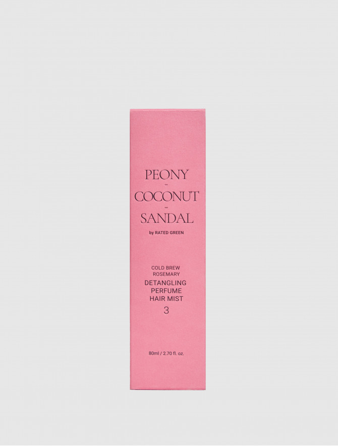 Парфюмированный мист для волос 3 пион-кокос-сандал RATED GREEN Detangling Perfume Hair Mist-3 Peony-Coconut-Sandal фото 1, цены, отзывы
